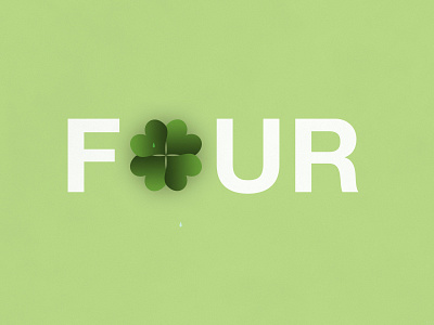 Four-Leaf Clover | Typographical Poster