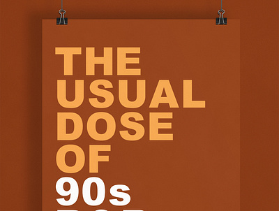 The Usual Dose of 90s R&B... | Typographical Poster 90s arial dose graphics minimal music poster simple swiss typography