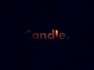 Candle | Typographical Project candle flame graphics illustration minimal poster sans shapes simple typography