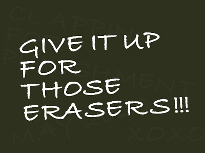 Give It Up For Those Erasers | Typographical Project education eraser funny graphics humour minimal posters school simple typography