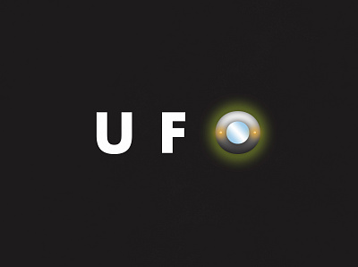 UFO | Typographical Poster graphics illustration letter minimal poster simple spaceship typography ufo word