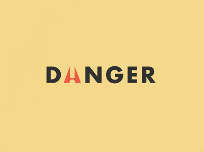 Danger | Typographical Poster asterisk bold danger graphics minimal poster sans simple typography warning