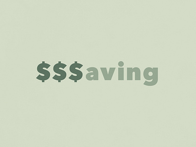 Saving | Typographical Poster