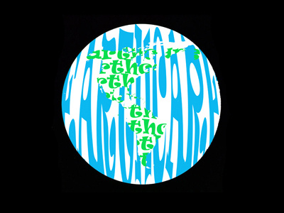Earthcare campaigns earth fonts globalwarming planets space text typography