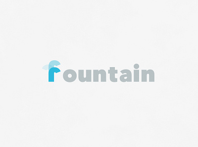 Fountain | Typographical Poster bold graphics illustration minimal narrative poster sans simple typography water