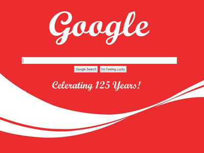 Coca-Cola (Google Doodle) advertising branding browser cocacola fonts google illustration text type