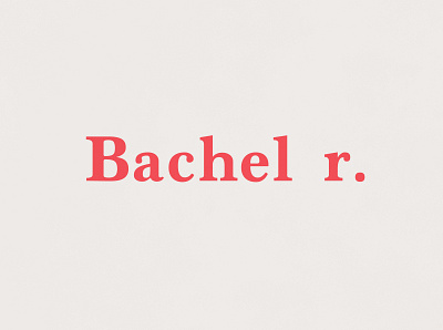 Bachelor | Typographical Project graphics letter minimal red relationship serif simple single typography word