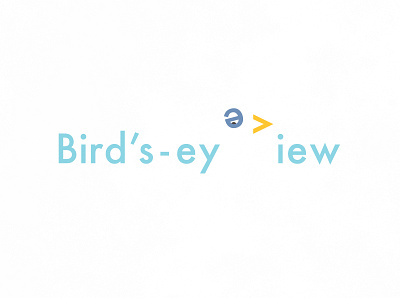 Bird's-eye View | Typographical Poster bird eye graphics illustration minimal sans serif simple type typography view