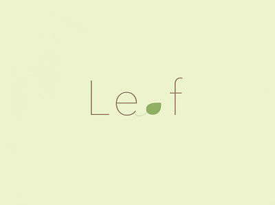 Leaf | Typographical Poster graphics illustration leaf minimal poster sansserif simple text type typography