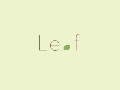 Leaf | Typographical Poster graphics illustration leaf minimal poster sansserif simple text type typography