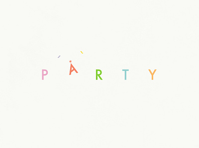 Party | Typographical Poster celebration graphics illustration minimal party poster sansserif simple text typography