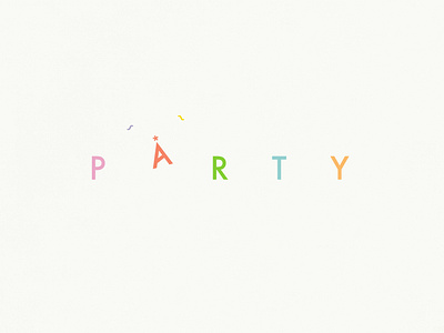Party | Typographical Poster celebration graphics illustration minimal party poster sansserif simple text typography