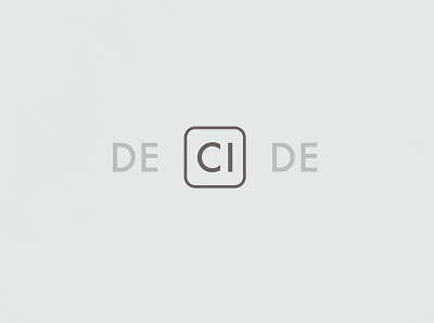 Decide | Typographical Project black caps decide graphics grey minimal sansserif simple text typography