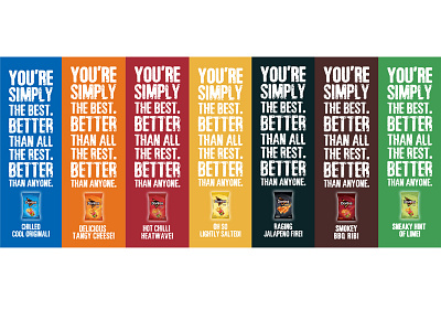 Doritos (You're Simply the Best) Campaign advertising branding colours font layout lyrics packaging products taglines text typography words