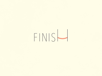 Finish | Typographical Project finish graphics illustration minimal poster sans simple text typography word
