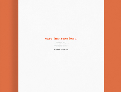 Care Instructions | Typographical Project funny graphics humour minimal parody poster serif simple text typography