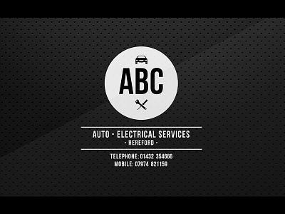 ABC (Auto-Electrical Services) | Signage Designs branding car font letters logo patterns repair style text tools typography tyres