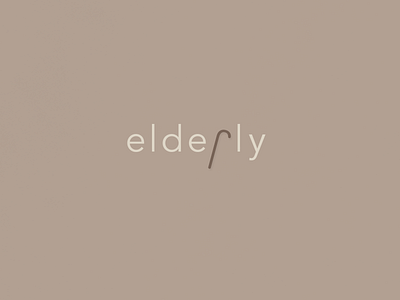 Elderly | Typographical Project cane elderly graphics illustration minimal poster sansserif simple text typography
