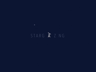 Stargazing | Typographical Project graphics illustration minimal night poster sansserif simple stargazing text typography