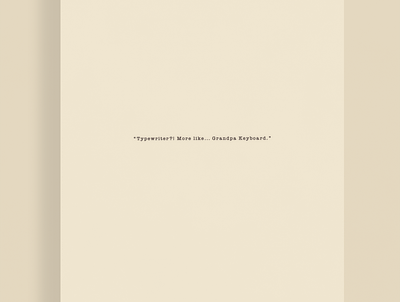 Typewriter?! | Typographical Poster funny graphics humour keyboard minimal poster simple text typewriter typography