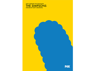 The Simpsons | Minimalistic Poster advert colour font illustration minimalist movie poster shapes simple style television vectors