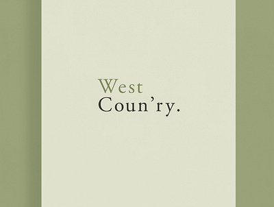 West Coun'ry | Typographical Poster countryside england graphics minimal poster serif simple text typography west