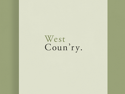 West Coun'ry | Typographical Poster