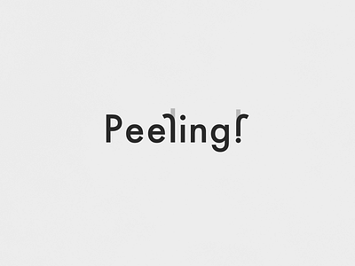 Peeling! | Typographical Poster graphics grey illustration minimal poster sansserif simple text typography word