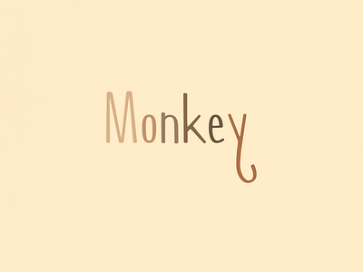 Monkey | Typographical Poster animal graphics illustration minimal monkey poster sansserif simple text typography