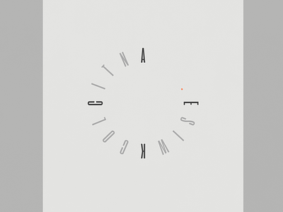 Anticlockwise | Typographical Poster circle clock graphic design graphics minimal poster sansserif simple text typography