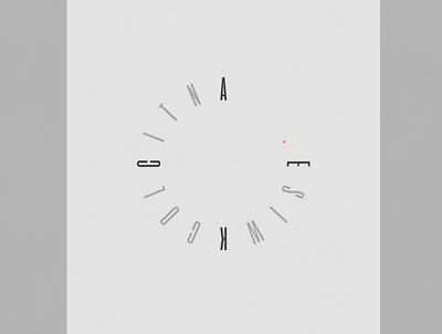 Anticlockwise | Typographical Poster circle clock graphic design graphics minimal poster sansserif simple text typography