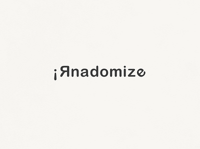 Randomize! | Typographical Poster graphic design graphics minimal poster random sansserif simple text typography word