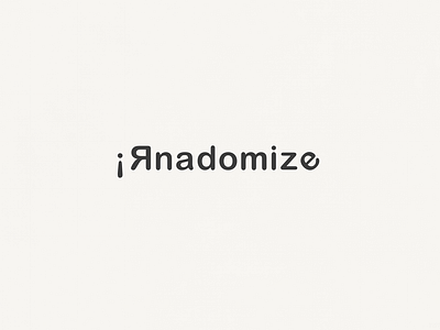 Randomize! | Typographical Poster graphic design graphics minimal poster random sansserif simple text typography word