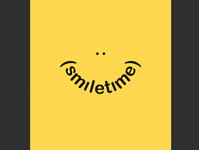 Smile Time | Typographical Poster face graphics minimal poster sans serif simple smile text typography word