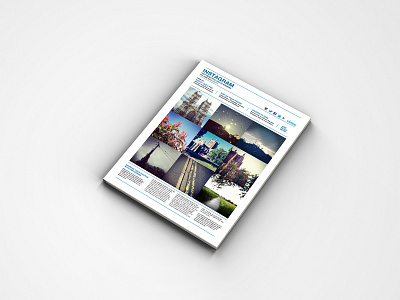 Instagram | Magazine Design applications blue font information instagram layout magazine mockup photographs style text white