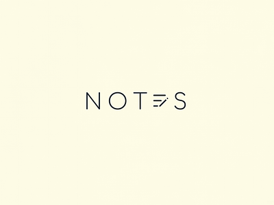Notes | Typographical Poster graphics illustration minimal note poster simple text typography word yellow