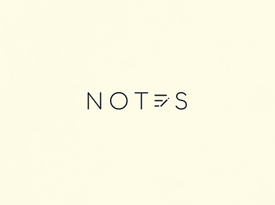 Notes | Typographical Poster graphics illustration minimal note poster simple text typography word yellow