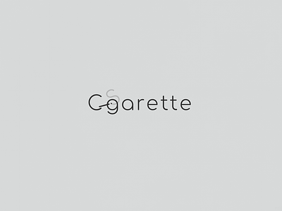 Cigarette | Typographical Poster graphics illustration minimal poster sans serif simple smoking text typography word