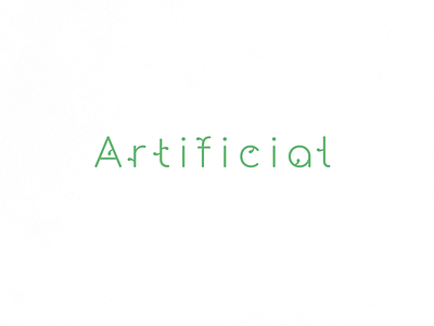 Artificial | Typographical Poster graphics green illustration minimal poster sans serif simple text typography word
