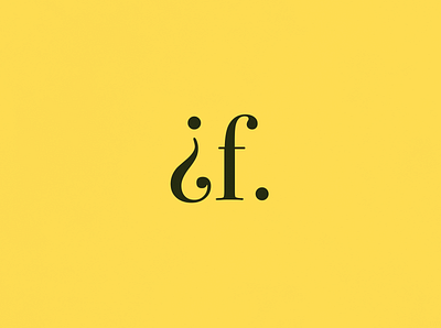 If | Typographical Project graphics letters minimal poster question mark serif simple text typography words