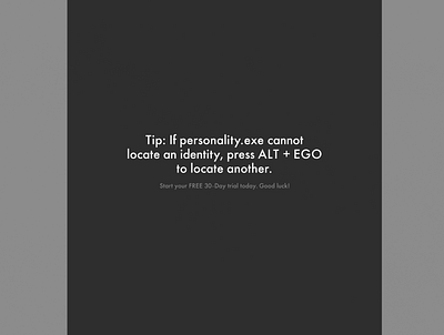 Personality.exe | Typographical Poster funny graphics humour minimal poster sans serif simple text typography words