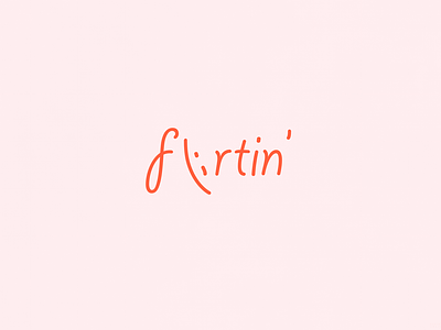 Flirtin' | Typographical Poster flirt graphics illustration minimal poster red simple text typography word