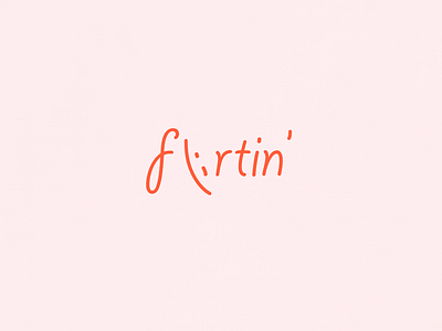 Flirtin' | Typographical Poster flirt graphics illustration minimal poster red simple text typography word