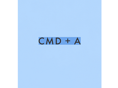 CMD + A | Typographical Poster funny graphics humour keys minimal poster shortcut simple text typography