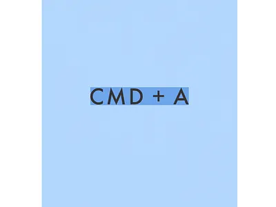 CMD + A | Typographical Poster funny graphics humour keys minimal poster shortcut simple text typography