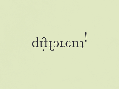 Different! | Typographical Project black graphics green lowercase poster serif simple text typography word