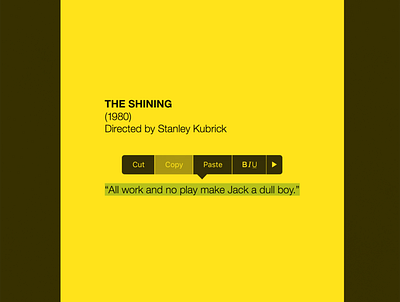 The Shining | Typographical Poster graphics horror minimal movie poster sans serif shining simple text typography
