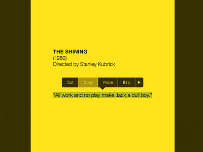 The Shining | Typographical Poster