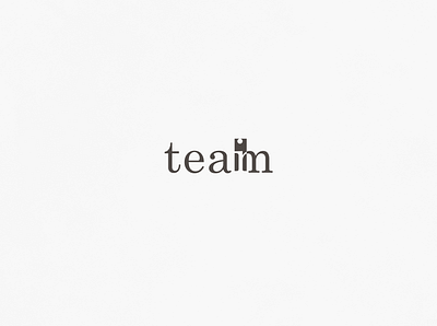 "I" In Team | Typographical Poster font graphics letter minimal poster serif simple text typography word
