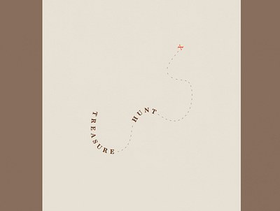 Treasure Hunt | Typographical Poster graphics illustration map minimal poster serif simple text treasure typography